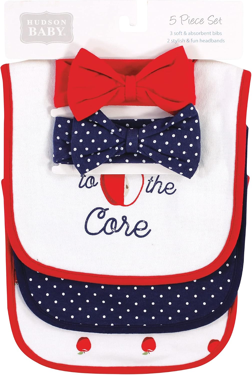Hudson Baby Unisex Baby Cotton Bib and Headband Set