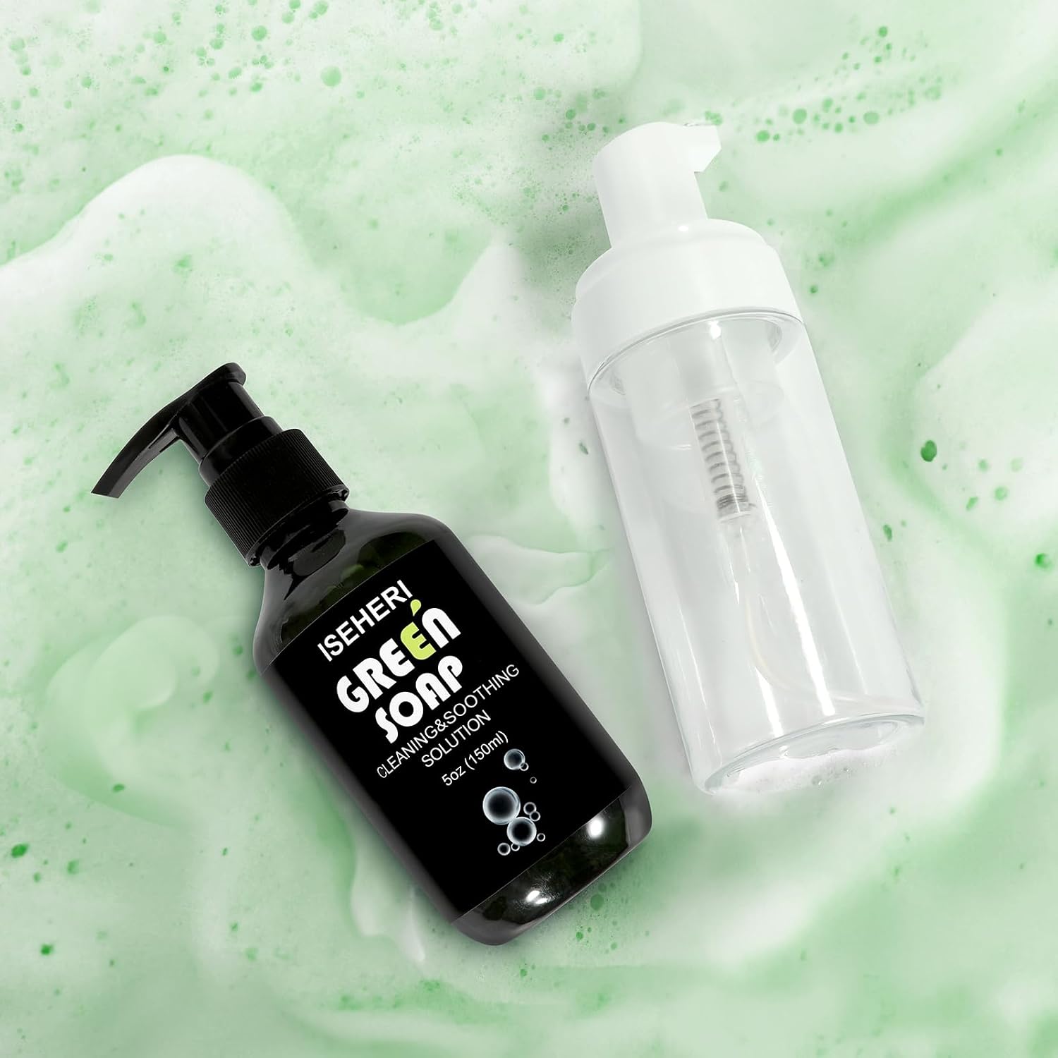 Ultra Concentrated Green Soap Tattoo 5 Fl Oz with Pump for Tattoos Piercings, Clean Skin Equipment,with Foaming Bottle 120ml