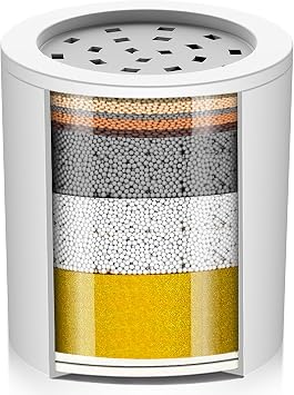 Cobbe 20 Stage Shower Filter Cartridge for Hard Water Showerhead Filters - 1 Pack Replaceable Cartridges - High Output Shower Water Filter for Chlorine and Harmful Substances Removal