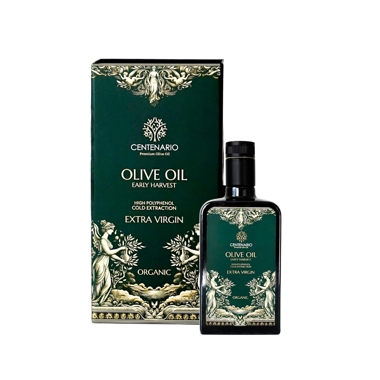 Centenario High Polyphenol Extra Virgin Olive Oil, Evoo, Organic Extra Virgin Olive Oil Cold Pressed, Polyphenol Rich, Drinkable Olive Oil, Pure Mediterranean Early Harvest Great Gift for Foodies 16.9 Fl Oz - 500 ml - Image 3