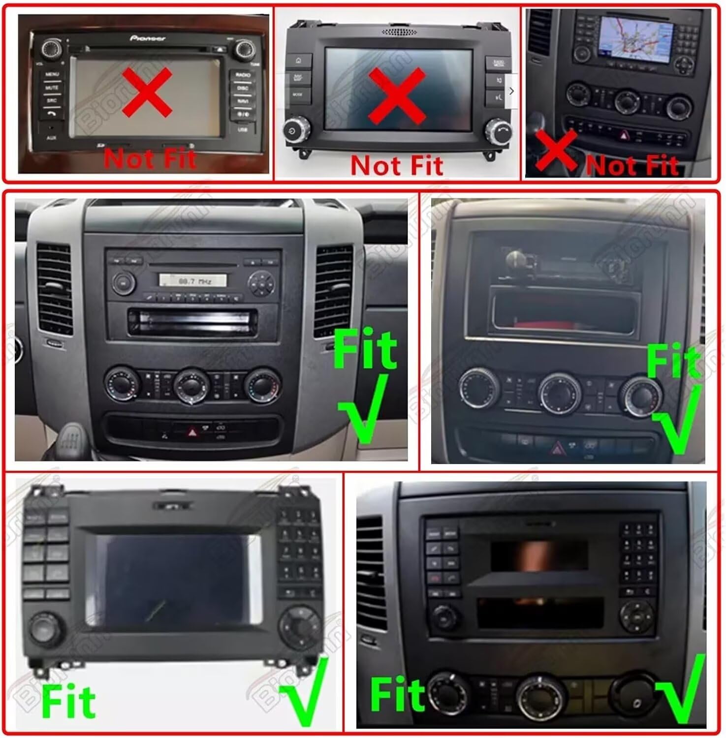 MekedeTech DUDUAUTO DUDU6 Android Screen for Mercedes Benz Sprinter Volkswagen Crafter 2006-2016 Android Car Radio 9.5 inch Wireless Carplay Head Unit,8G RAM 256GROM