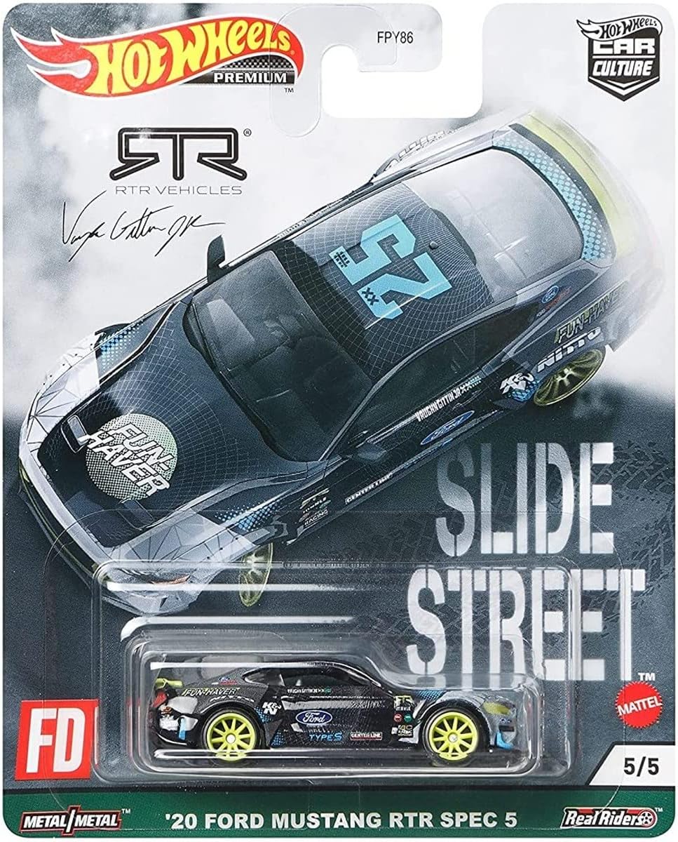 2020 Ford Mustang RTR Spec 5 #25 Slide Street Series Diecast Model Car by