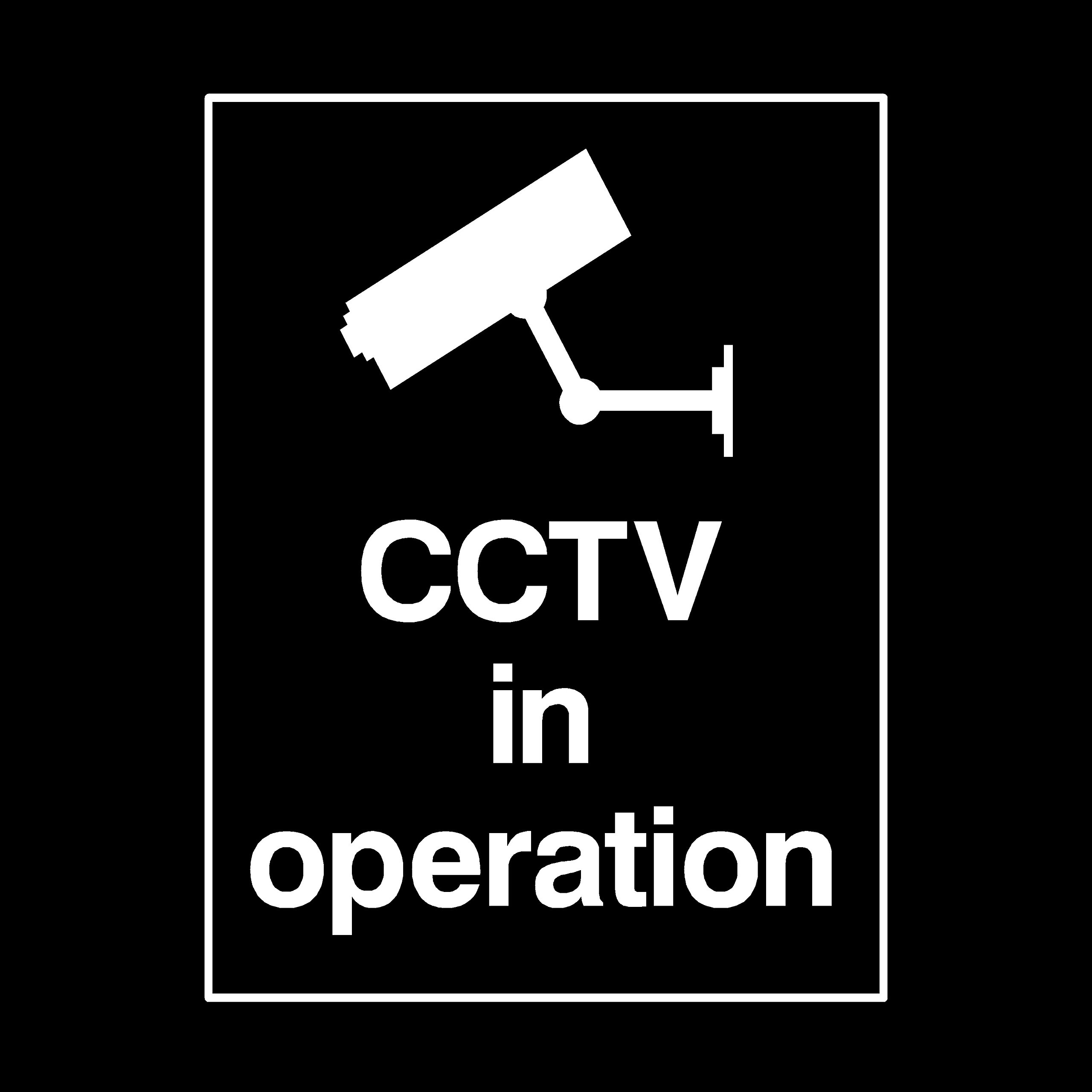 CCTV in Operation Window Sticker - Security, Camera, Closed Circuit TV, Warning Safety (MISC34)