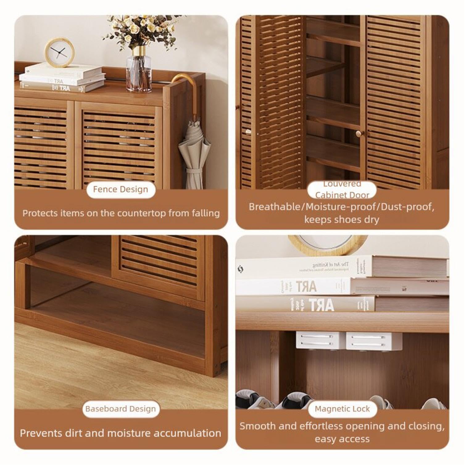 Scarpiera moderna in legno a 7 livelli, porte regolabili a cremagliera e pannello, elegante soluzione di archiviazione per ingresso e corridoio, organizer indipendente salvaspazio per scarpe