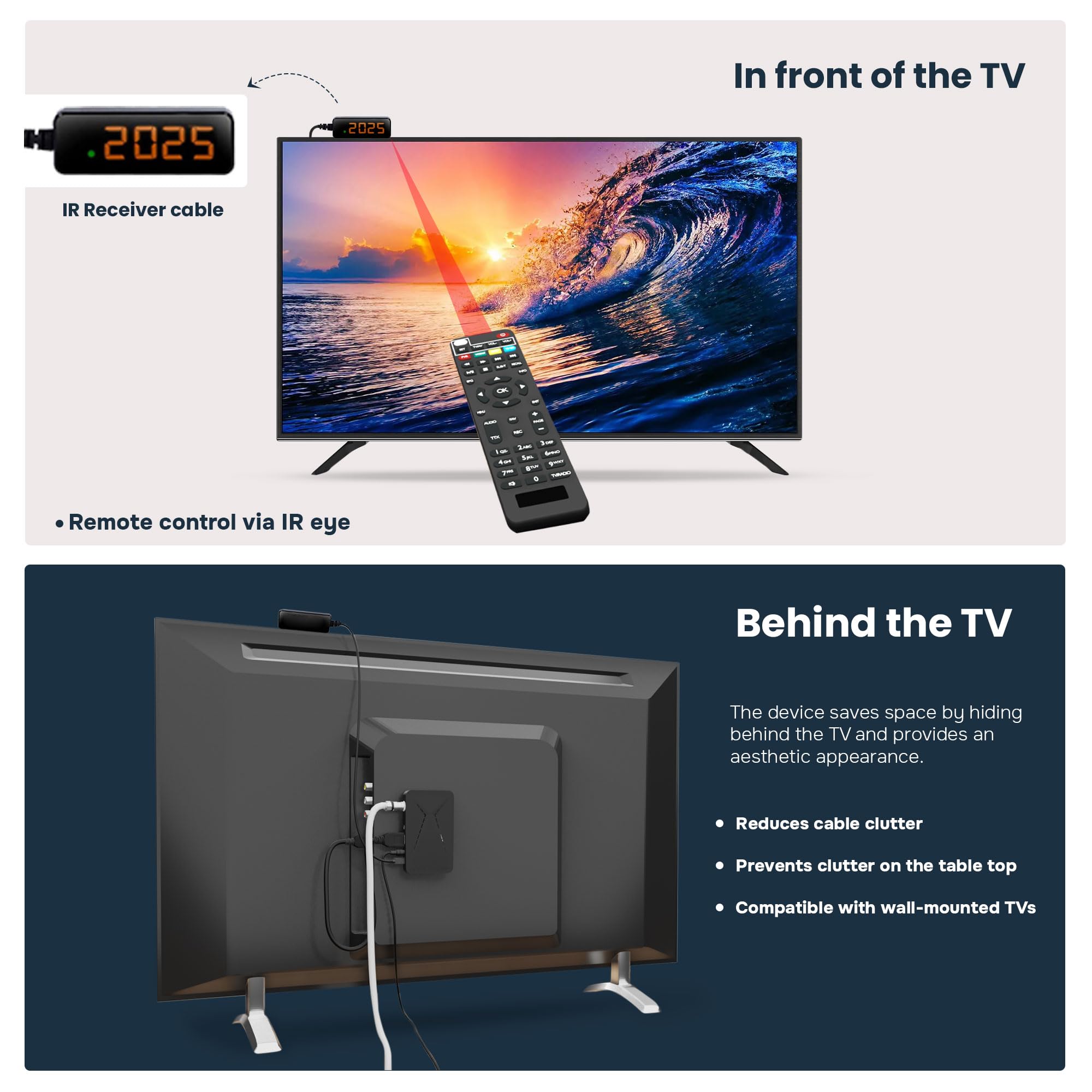 HD-line 26100 Mini Récepteur Satellite DVB-S2 /ARD & ZDF SD avec arrêt Automatique/Récepteur numérique Full HD 1080p (HDTV, USB)