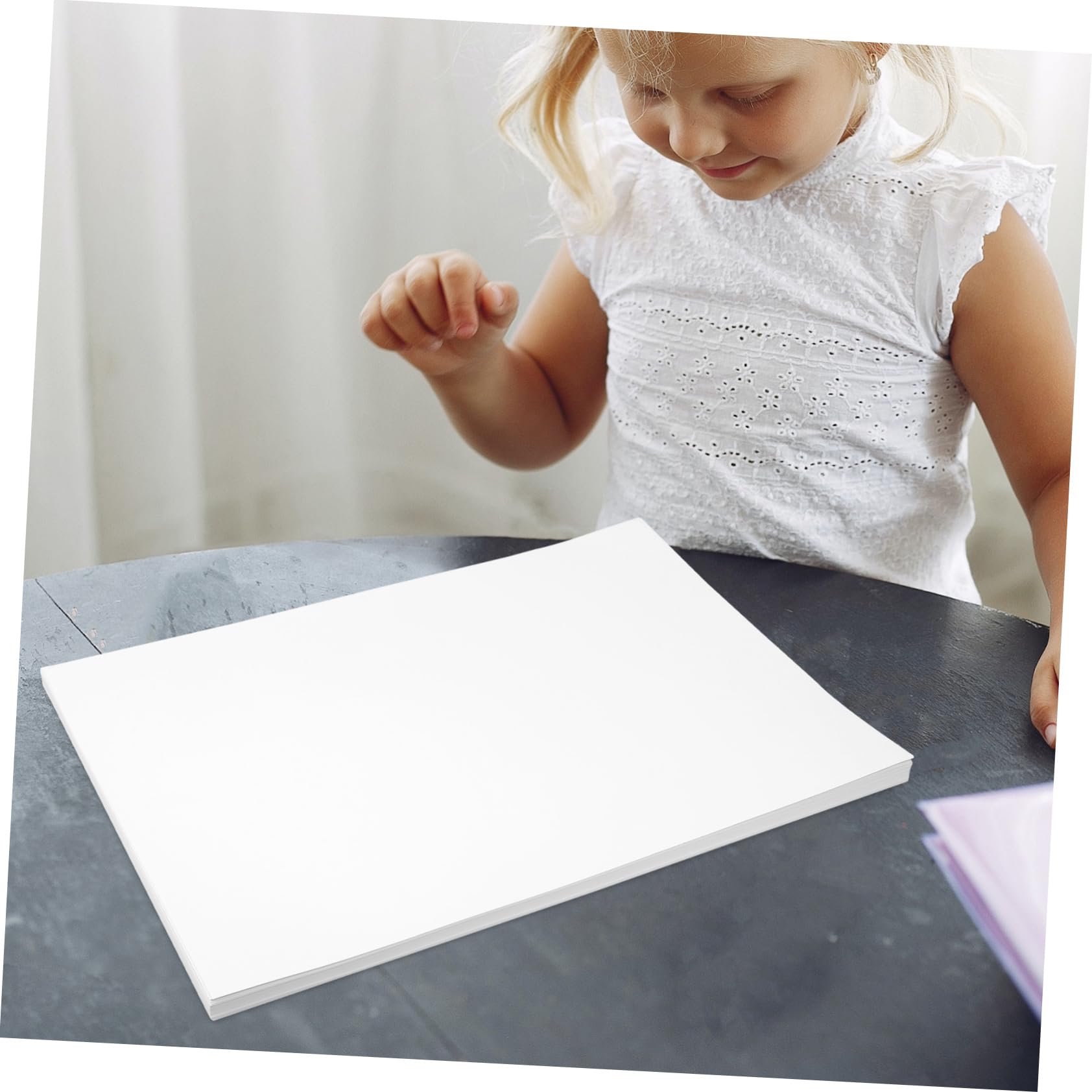 Papier Cartonné A3 220g/m² Blanc, Lot de 50 Feuilles