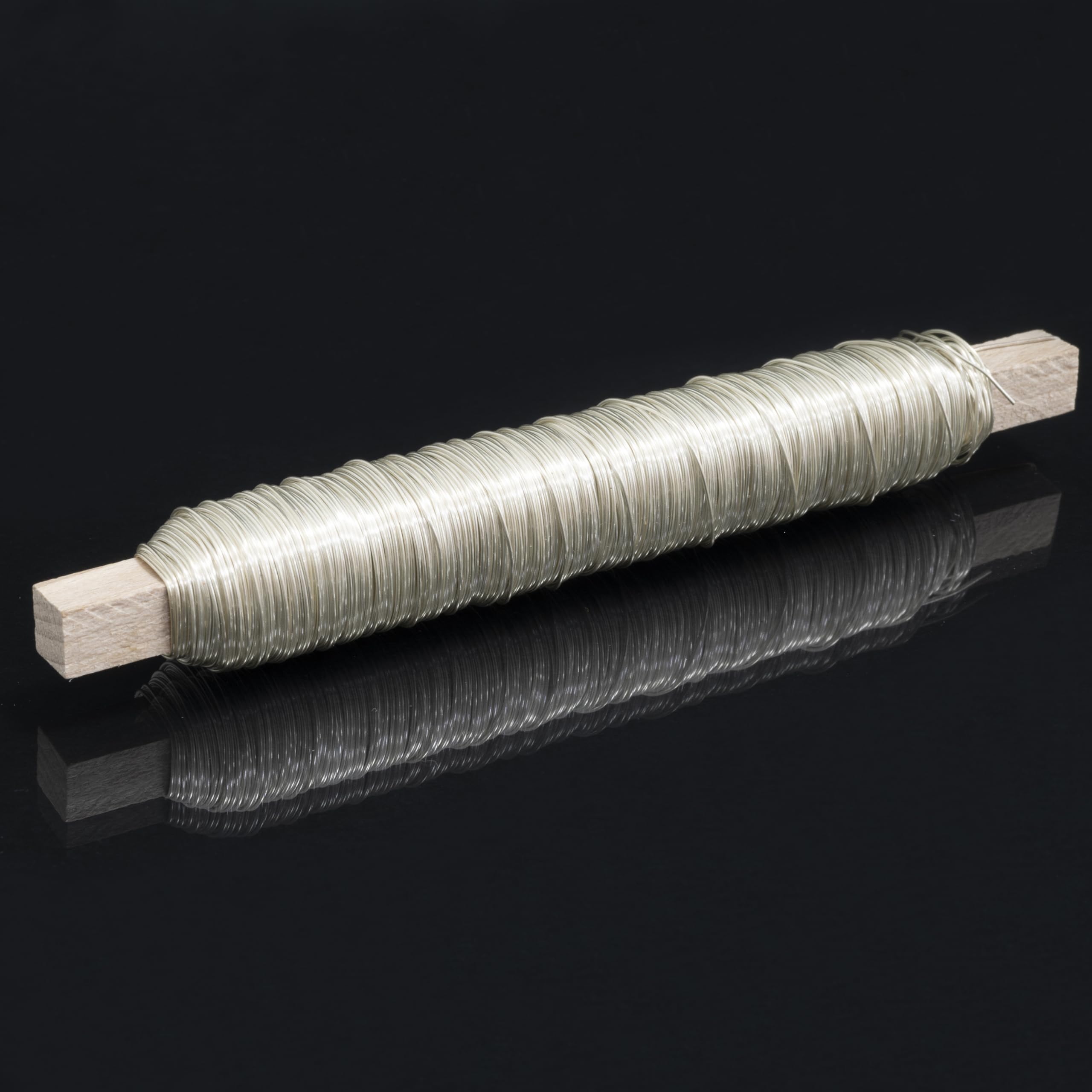 Fil Floral En Fer 0.35 Mm - 2 Bobines De 50 M - Argent Et Platine - Pour Bricolage, Jardin, Compositions - 12