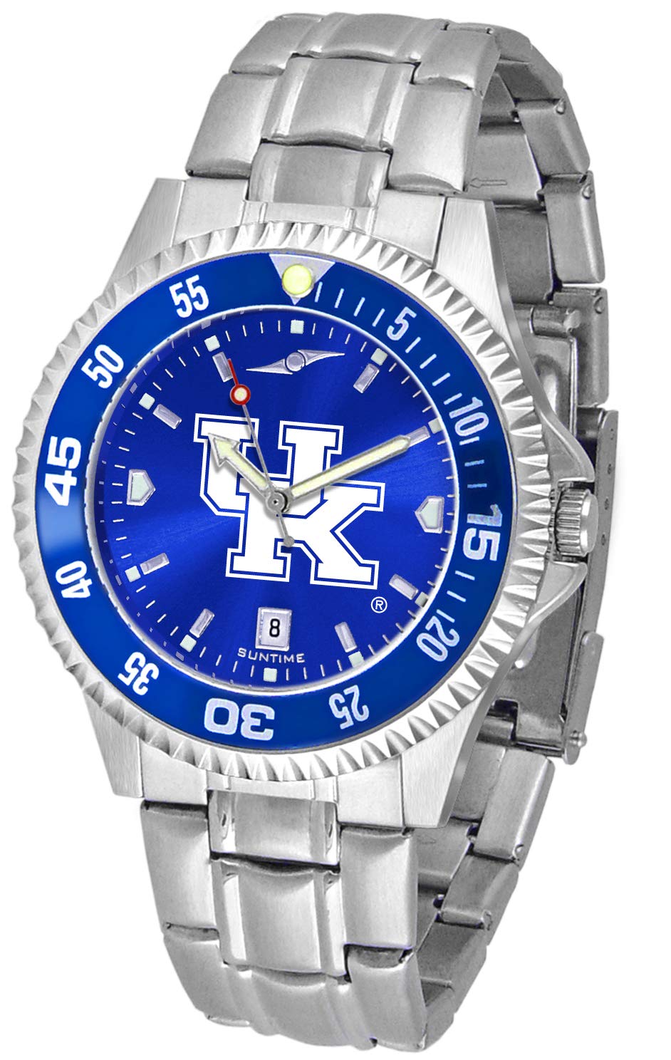SunTime Men's Competitor 40mm Quartz Watch, 20mm Stainless Steel Strap, Team Color Dial and Bezel