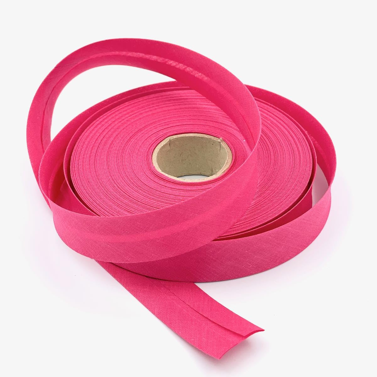 Craft Cult 25mm Wide Plain Bias Binding Tape - 25 Metre Roll (114 - Cerise Pink)