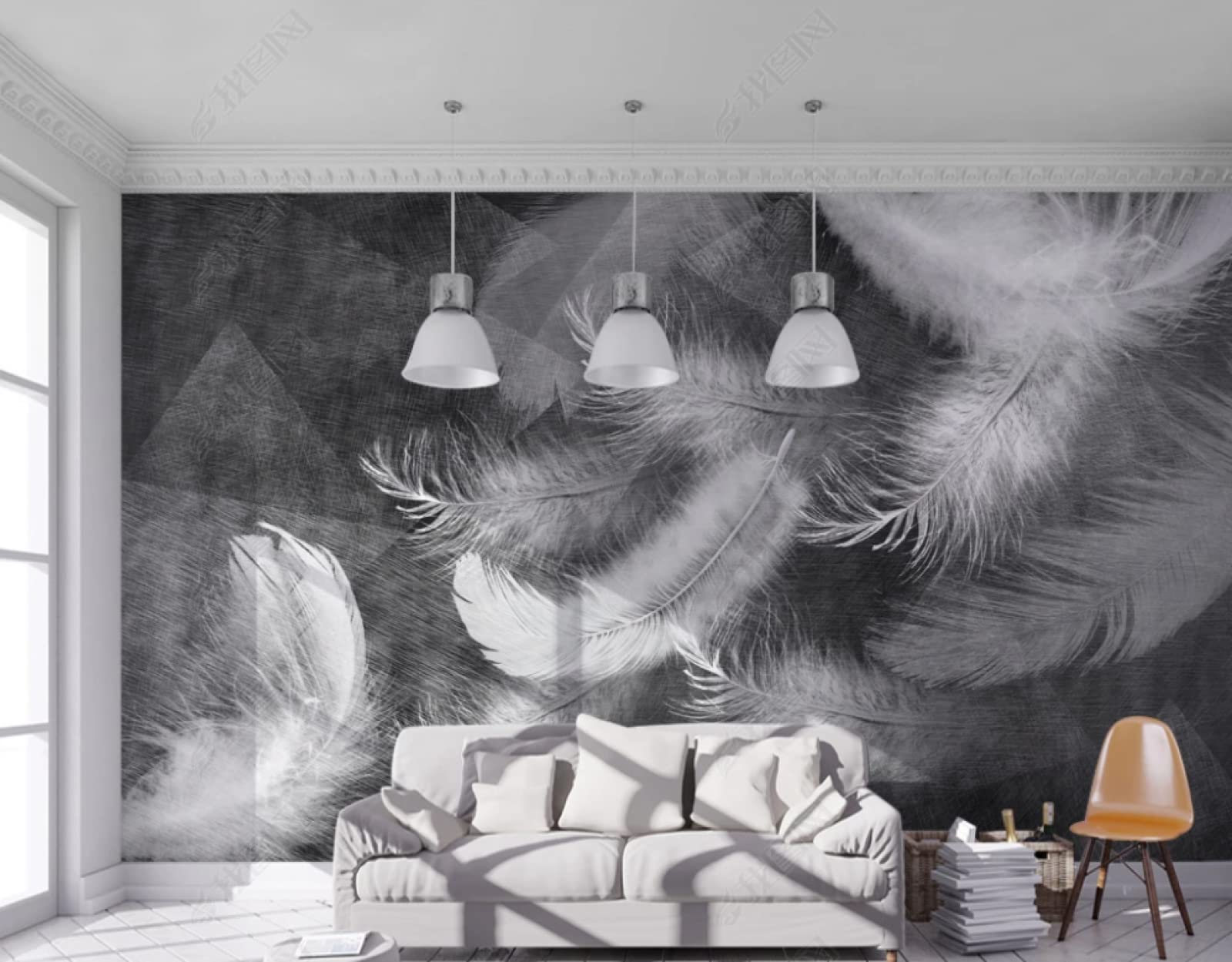 Black And White Feather Wallpaper Ethereal Feather In Black 4K Ultra