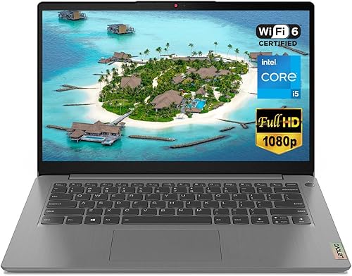 Lenovo IdeaPad 3 14" FHD Slim Laptop, Intel Core i5-1135G7 (4 núcleos, hasta 4.20 GHz), 20 GB de RAM, 512 GB NVMe SSD, lector de huellas dactilares,