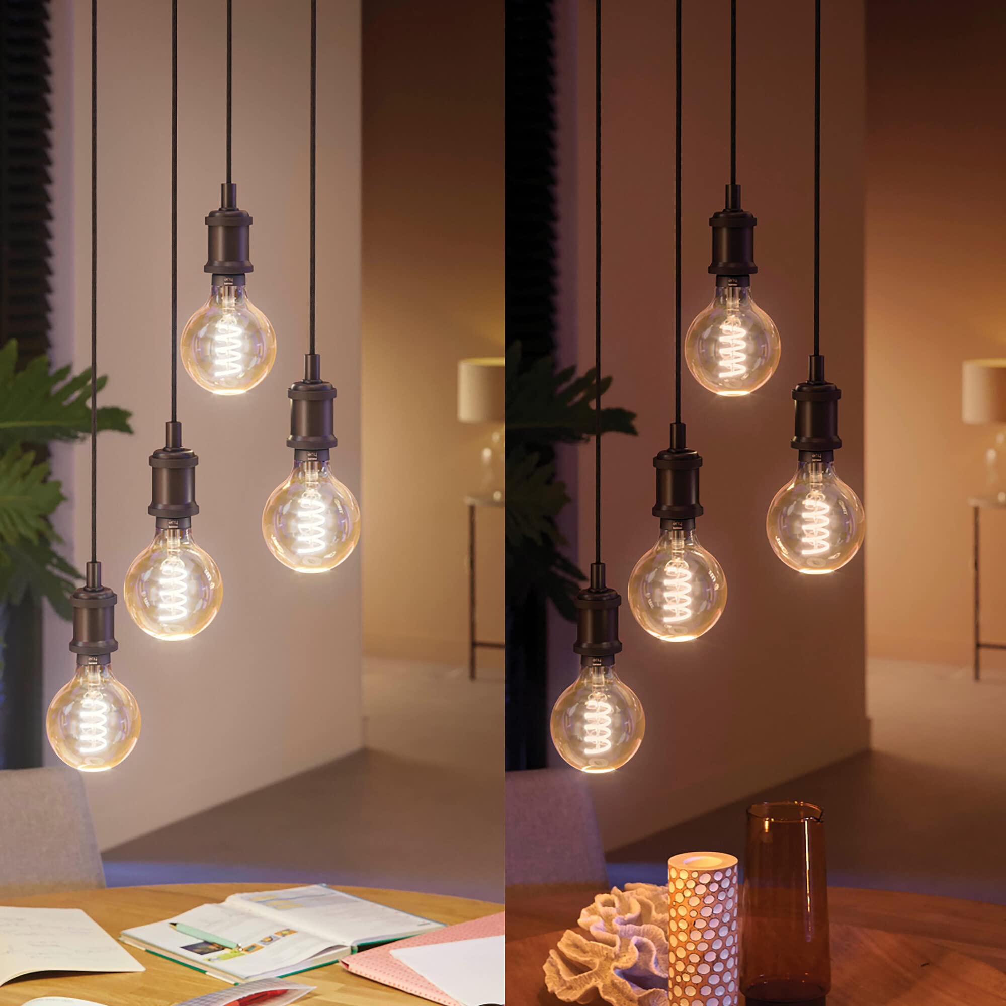 PHILIPS Hue White Filament, Lampadina LED smart a globo E27 | Luce bianca calda, Dimmerabile, A filamento vintage, Smart Home, Controllo vocale e via app