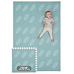 Childlike Behavior Baby Play Mat - Extra Large, Foam Play Mat with Soft Interlocking Floor Tiles 72x48 Inches - Baby Floormat for Infants, Toddlers and Kids (Leaves)