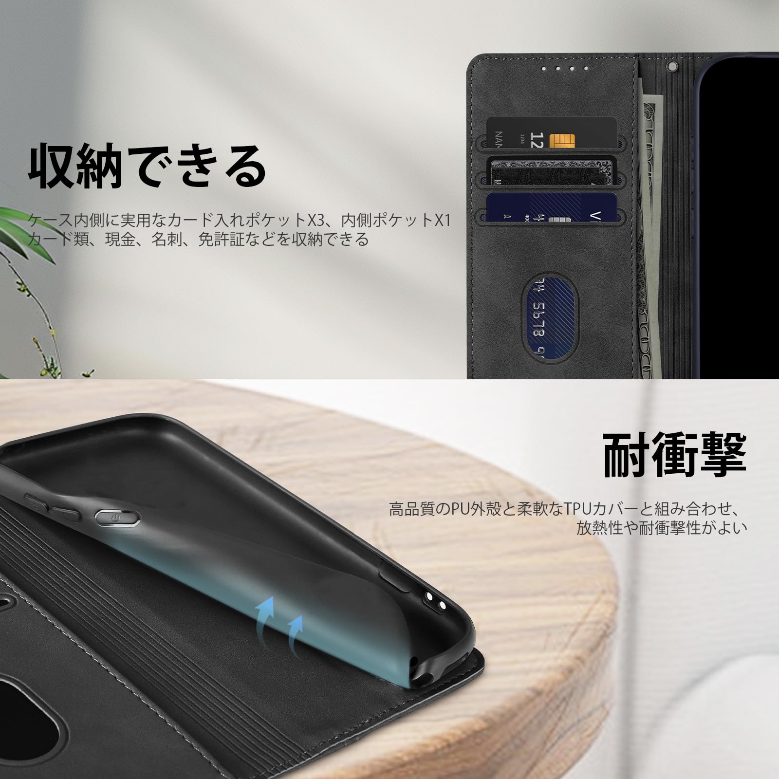 laddutoi 適用 google pixel 10 pro xl ケース 軽量 薄い PU レザー マグネット カード収納 耐衝撃 スタンド 手作り 持ちやすい 滑り止め すり傷防止マグネット 横置きスタンド機能 財布型 落ち着いた pixel ケース laddutoi ☆彡送料無料でお届け☆彡google xl_無地ケース グリーン