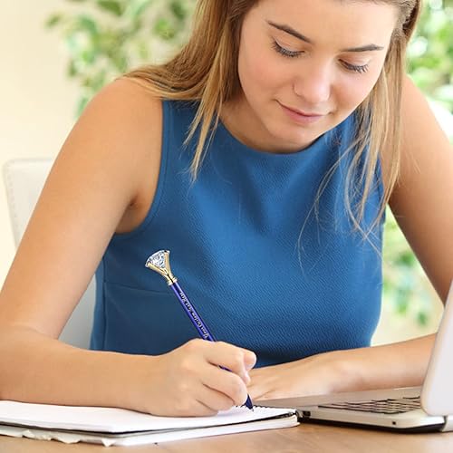 Miniatura 7 de Bolígrafo de metal de cristal con diamantes de imitación y tinta negra