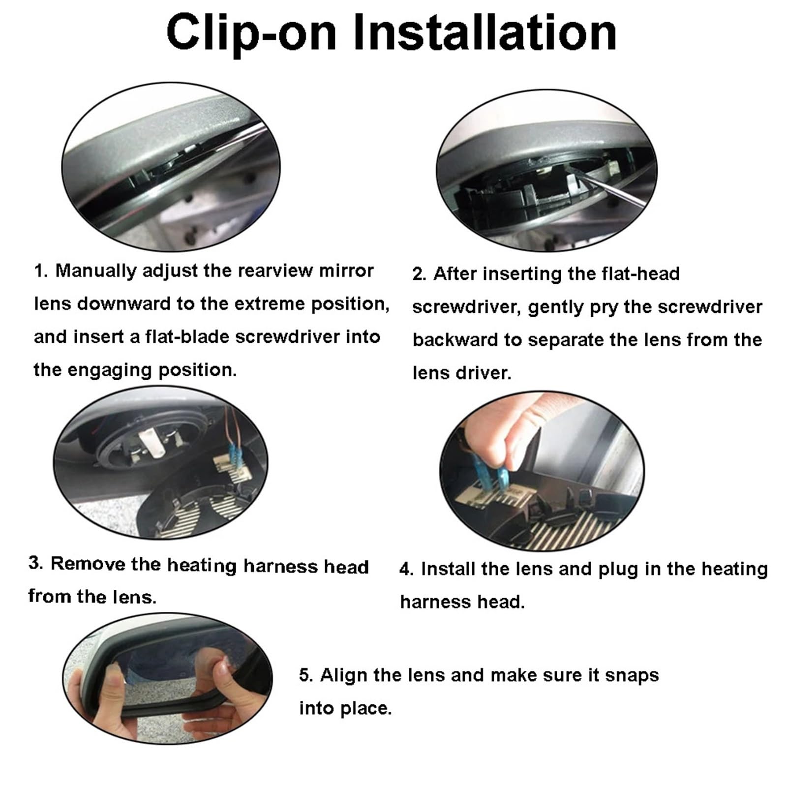 Vetro Dello Specchietto Retrovisore 1 pz 7 * 7in Specchietto retrovisore per auto Vetro di rilevamento dell'angolo cieco Adatto per Toyota Tundra installare(Right Passenger)