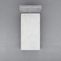 Vista 257 de Ambesonne - Sábana bajera ajustable multicolor, en colores y tres tamaños Azul y gris