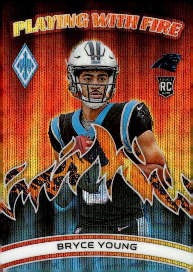 BRYCE YOUNG RC 2023 Panini Phoenix /150 Playing with Fire Lava #1 ROOKIE Panthers NM-MT Football