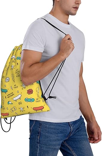 Shrimp Drawstring Bags for Women and Men, Drawstring Backpack, String Bag Gym Bag Gift For Yoga School Swimming Beach