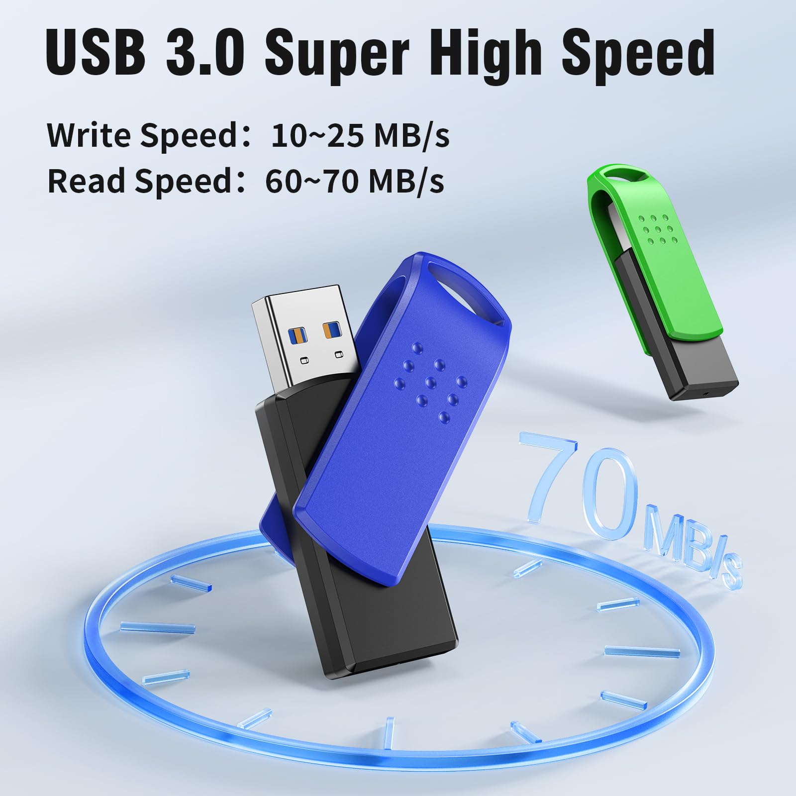 KOOTION Memoria USB 64GB 5 Unidades USB 3.0 Pen Drive Ligero Pequeño y Práctico Lote Pendrive 64GB de 360° con Tapa Metálica Colorido Mini Pendrive para Ordenador/TV/Coche/Player, ect