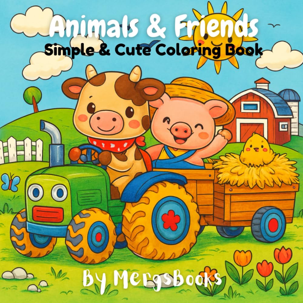 Animals & Friends: Simple & Cute Coloring Book