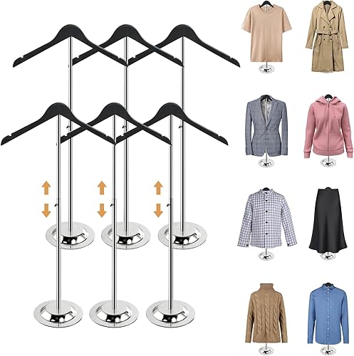 Fumingpal Soporte de exhibición de camisas de altura ajustable de 20 a 35 pulgadas, soporte de exhibición de camisetas para vendedores, estante de