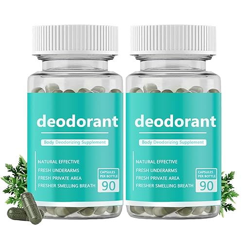 Suplemento desodorizante corporal, desodorante interno cápsulas de clorofila para hombres y mujeres, suplemento desodorizante de cuerpo completo,