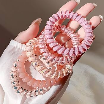 Amazon | Briskyjp ヘアゴム スプリングヘアゴム 跡がつかない