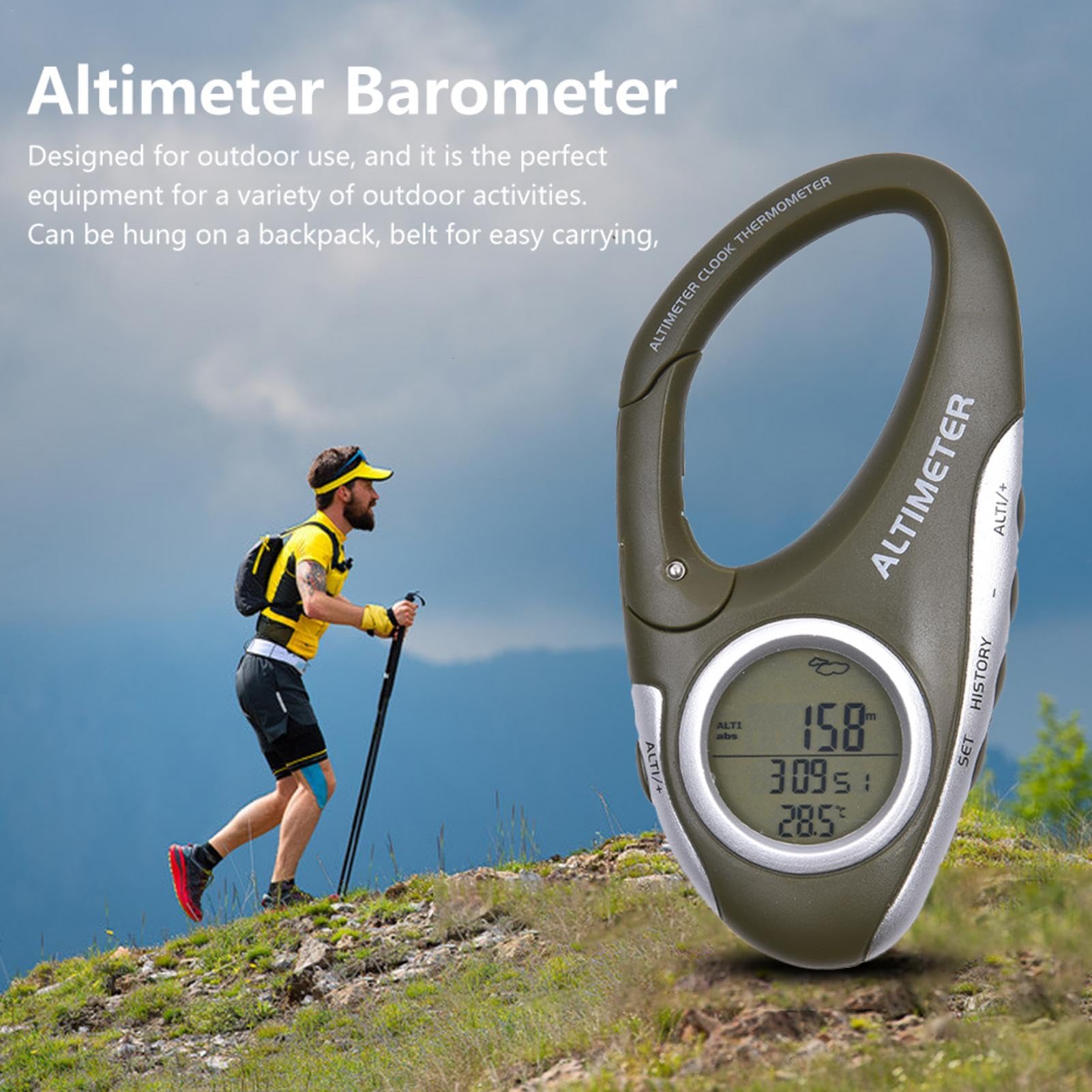 Altimetro Digitale Multifunzione Con Barometro - Per Trekking E Attività Outdoor - Foto 5