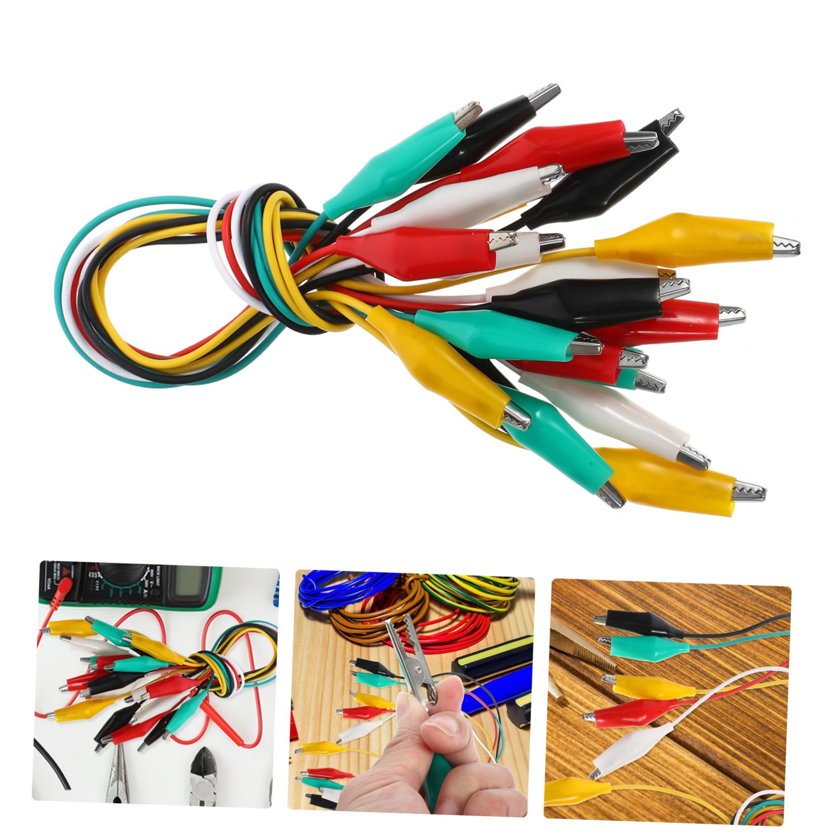 100pièces Câbles Test Avec Pince Crocodile Clips Électriques Robustes Pour Test Électrique Et Connexion De Circuit Couleurs