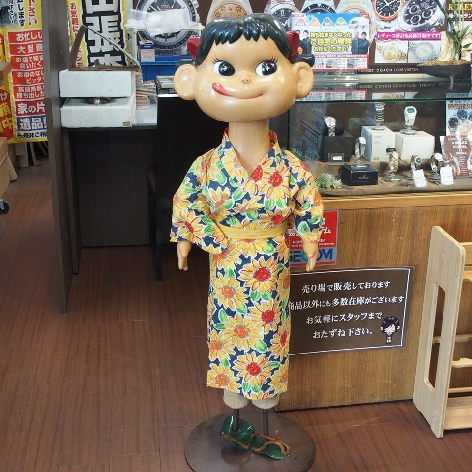 Amazon.co.jp: f002 MISE ペコちゃん 首振り人形 高さ約130cm 不二家 