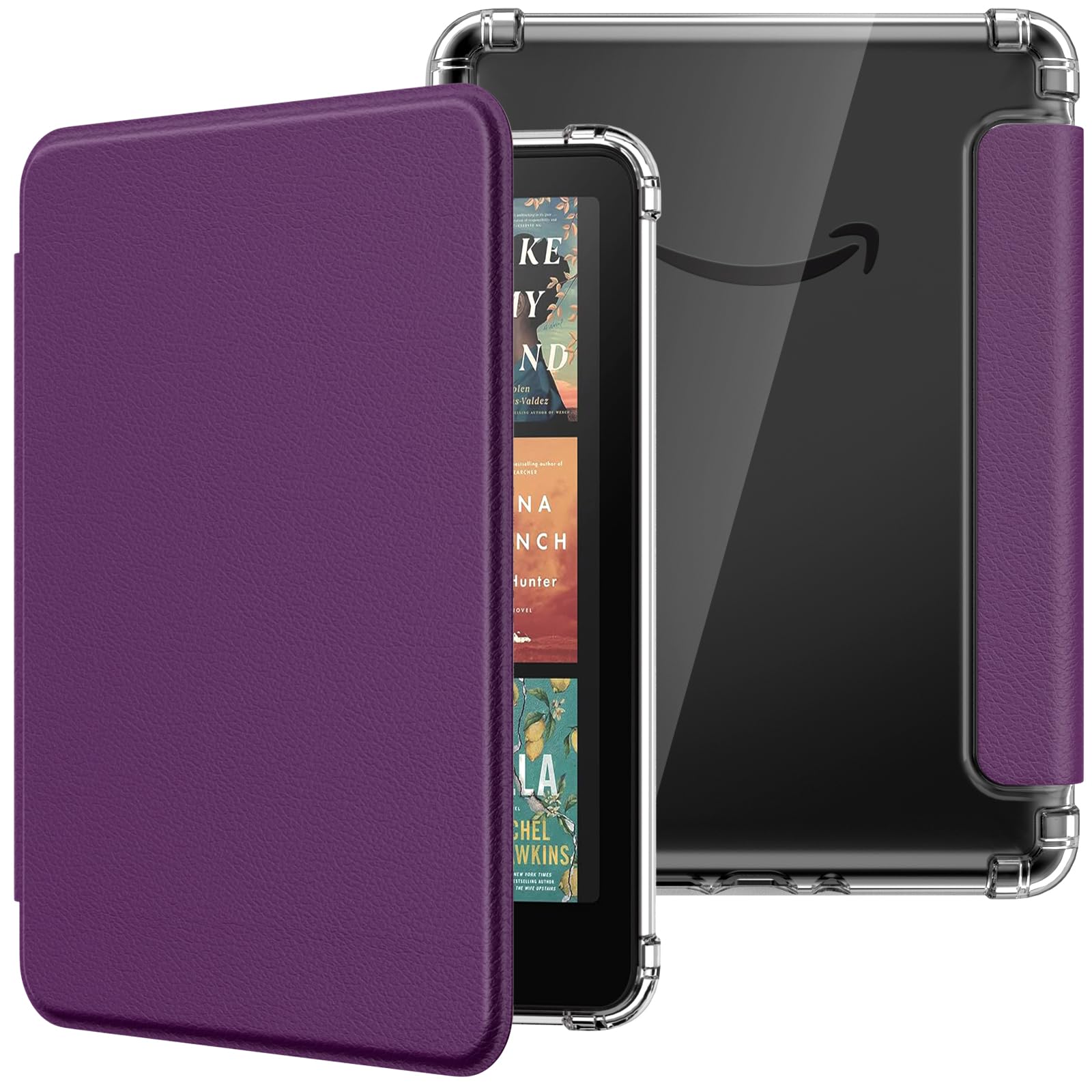 MoKo Custodia per Kindle Paperwhite 12a Gen  & Colorsoft 2024, Viola Scuro