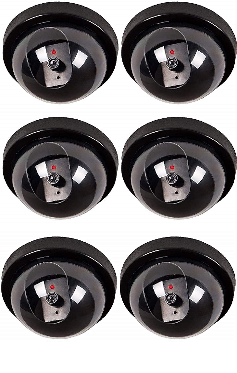 Dummy Outdoor Indoor Fake Dome Camera Black with CCTV Dummy Surveillance with Flashing Red LED Light (6)-image-16