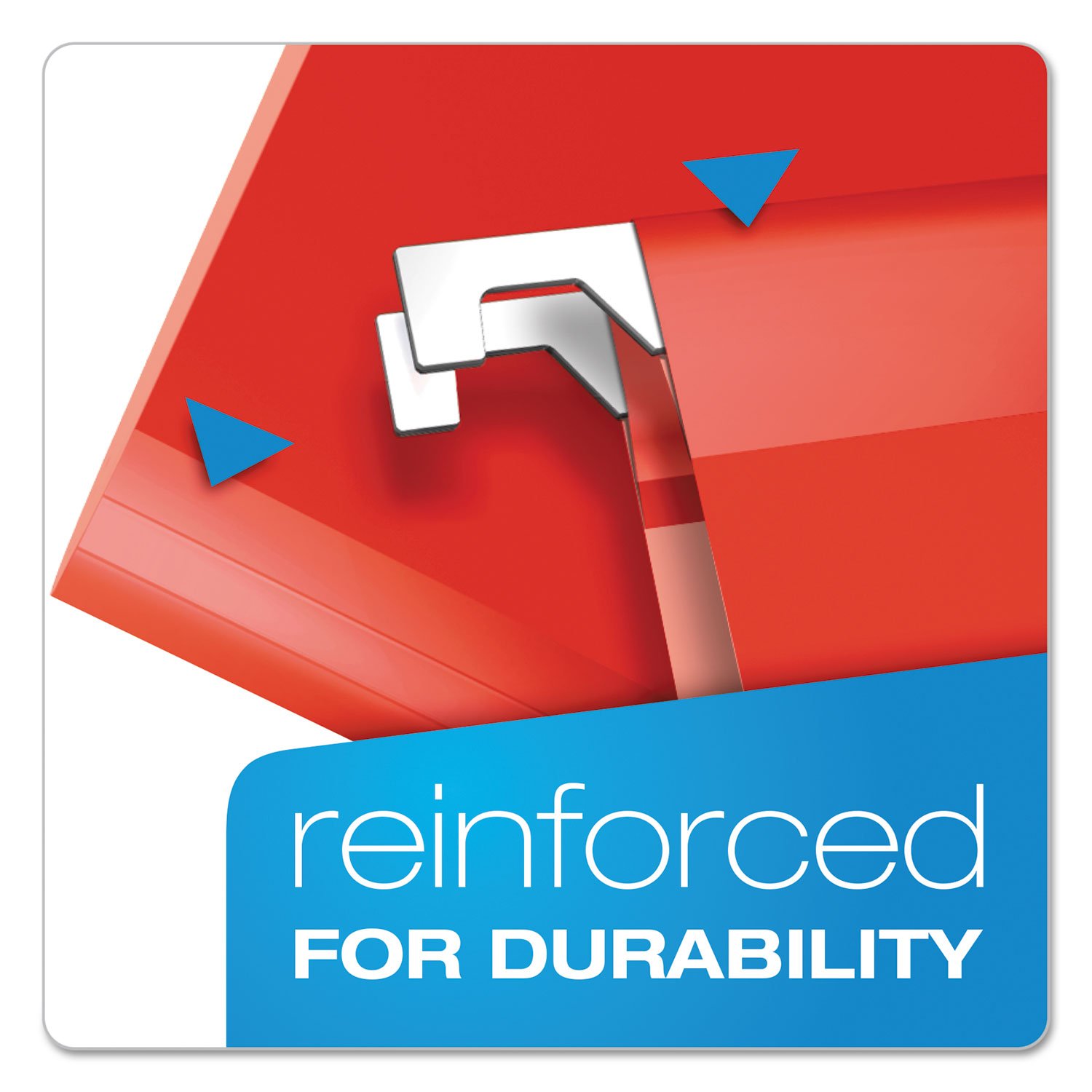 Reinforced Hanging File Folders, Letter, Brites, 25/Box