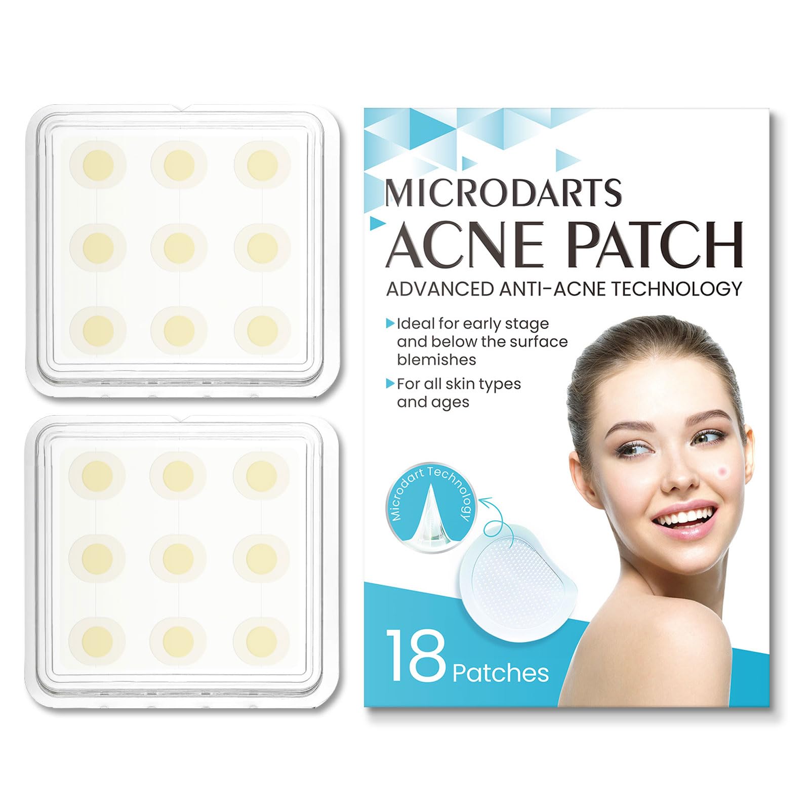Shefave Pimple Parches Micro Needle, parche hidrocoloide, parches para microagujas para eliminar el acné rápidamente, invisibles y resistentes al agua, parches antiespinillas, día y noche