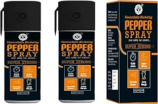 Viewers Self Defense, Protection & Safety Pepper Spray for Men & Women Pepper Spray (110ML Pack of 2 Black)