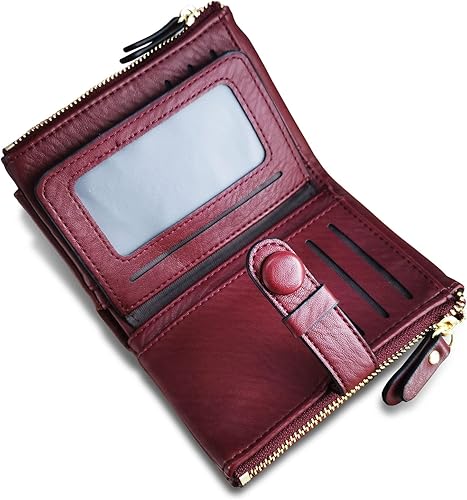 AOXONEL Carteras de cuero para mujer, carteras pequeñas Rfid para mujer, billeteras pequeñas para mujer, billeteras de triple pliegue para mujeres