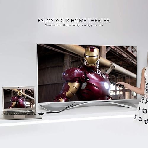 Miniatura 2 de NewBEP Cable HDMI a VGA, adaptador HDMI macho a VGA macho de 1080P chapado en oro 1080P convertidor de video activo compatible con computadora