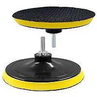 Vista 6 de Luomorgo Almohadilla de respaldo de gancho y bucle de 5 pulgadas Lijadora orbital Pulidora Almohadilla de lijado w M10 Adaptador de taladro 2 unids