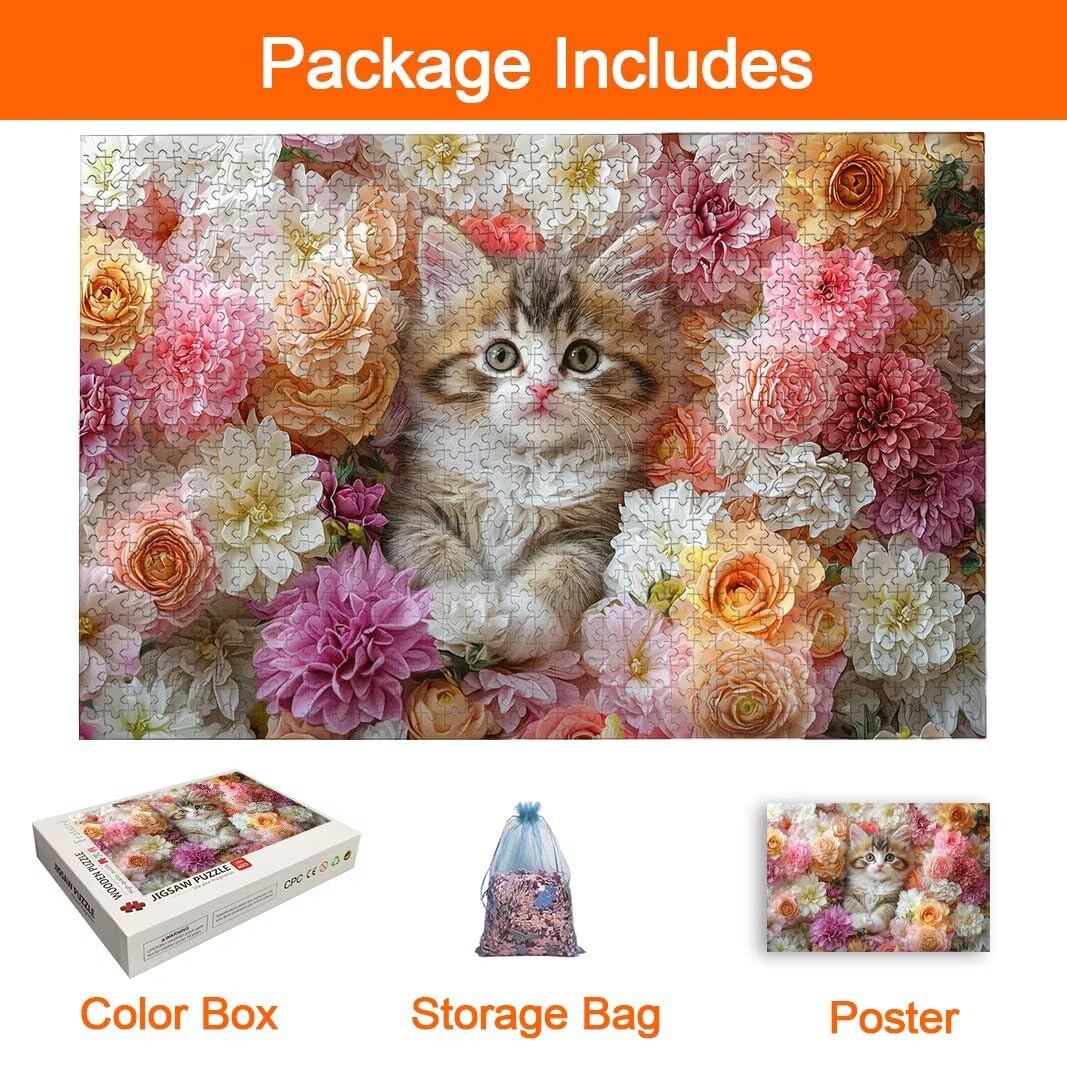 Puzzle Gatto, Puzzle 5000 Pezzi Adulti per Decor, Regalo Donna/Uomo -8910