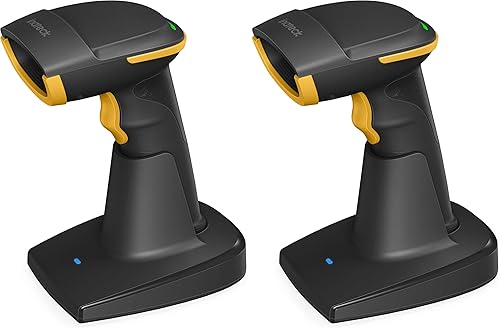 Inateck Escáner de código de barras 2D Bluetooth, lector de código de barras con base inteligente de 2.4 GHz, escaneo de pantalla, BCST-54 negro