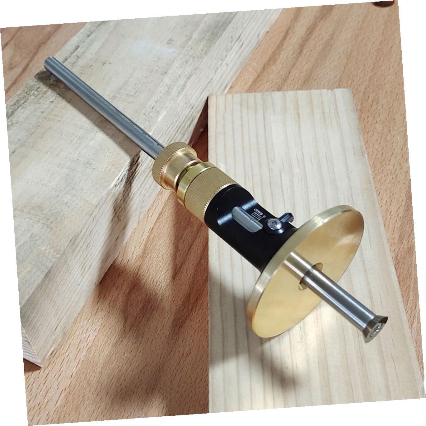 European-style Woodworking Scriber Gauge with Fine-tuning Parallel Line Drawing Tool and Carbide Blade for Precision Marking in Carpentry and DIY Projects