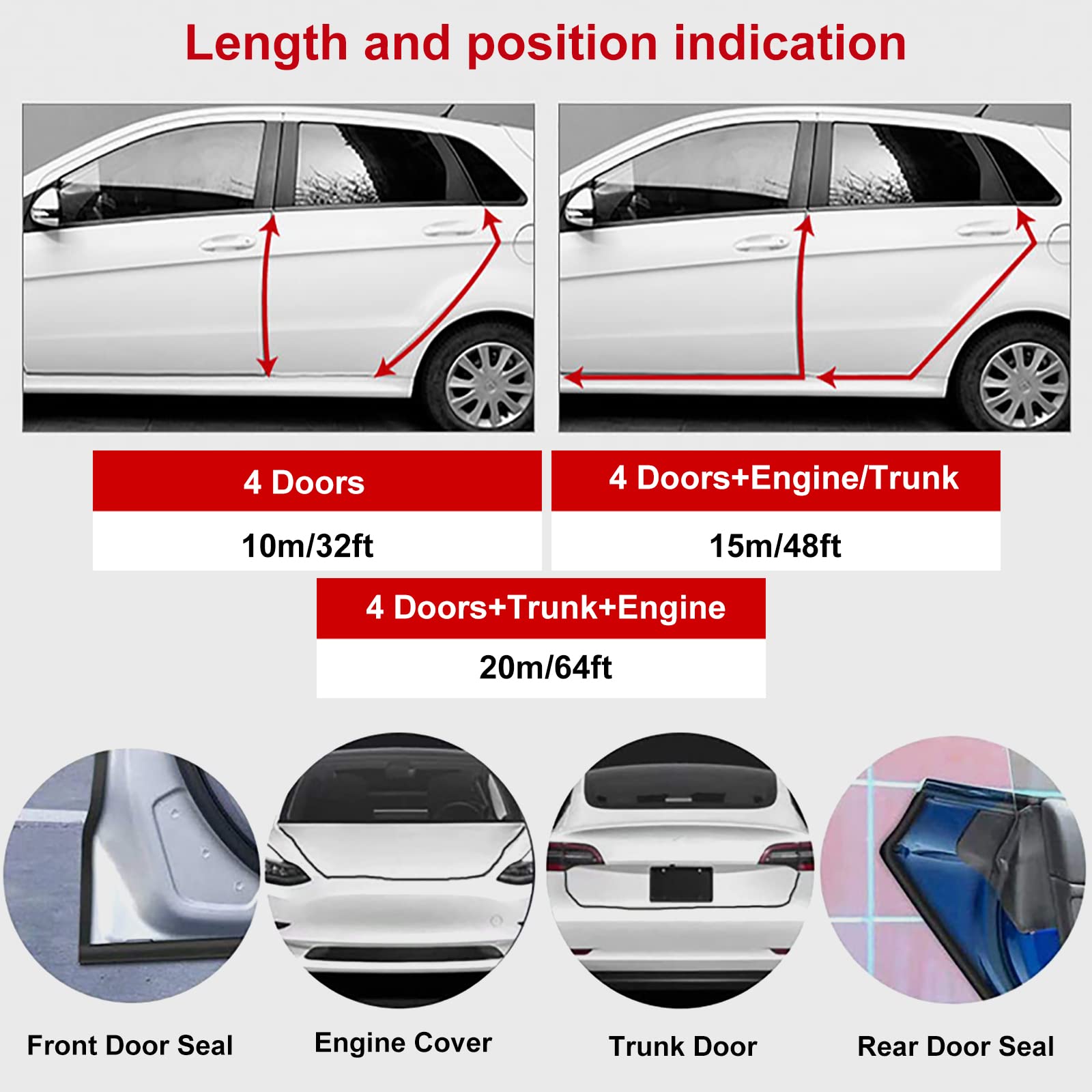 COYOUCO Protectores Borde Puerta Automóvil, Protector Sello Goma Universal Negro 5m Borde Aluminio En Forma U Protección Borde Puerta Automóvil para Mayoría Automóviles,28x26mm Grip 18x22mm
