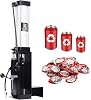 615 Guitar-Style Pneumatic Can Crusher, Fully Enclosed Safety Design, 2nd-Gen Reinforced Air Cylinder, Heavy-Duty Metal Wall-Mounted Can Smasher, Fits for12oz 16oz Cans -BLACK