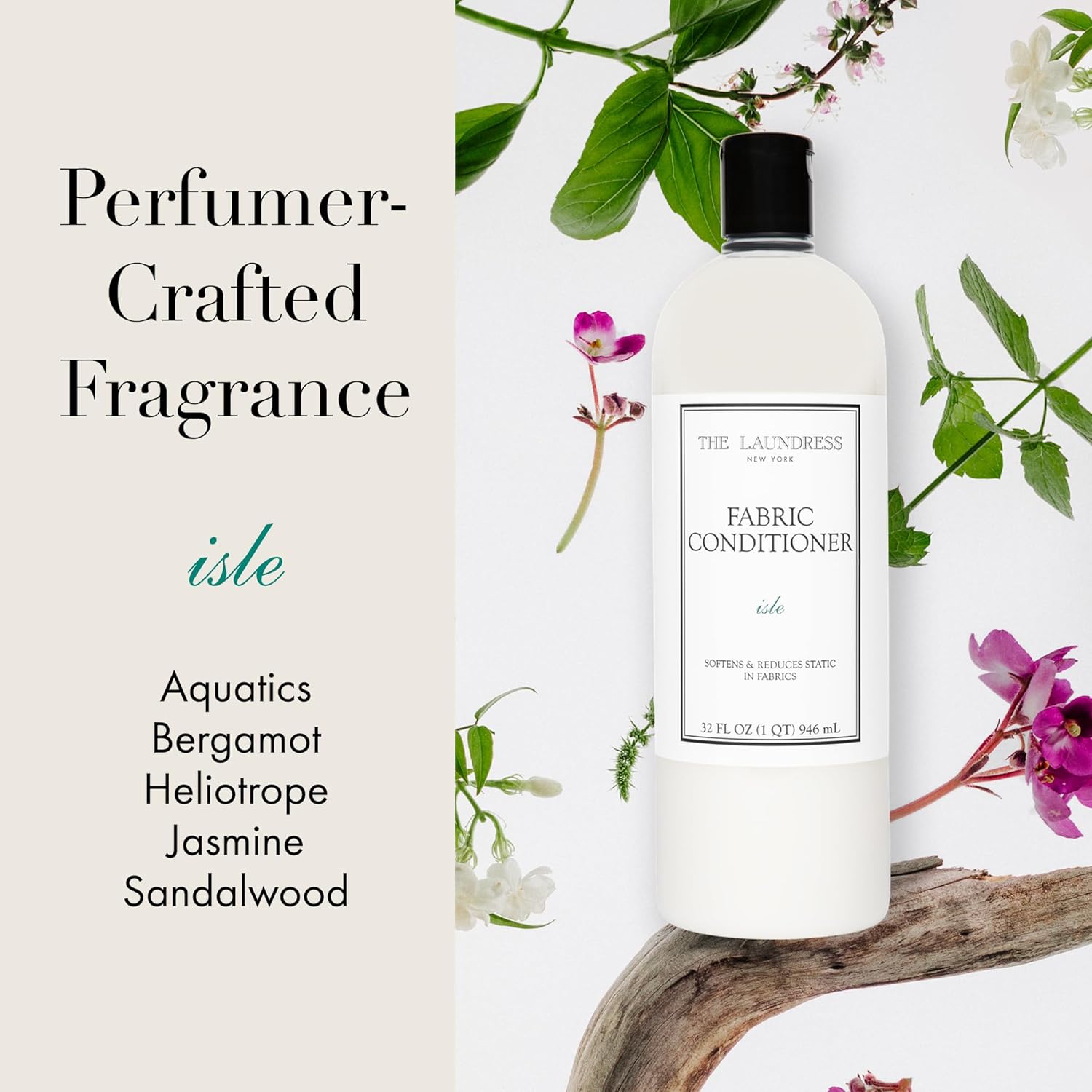 The Laundress Isle Fabric Conditioner, Soften Fabrics, Reduces Static, Concentrated Fabric Softener Liquid, Isle Scent, 32 Fl Oz - Image 3