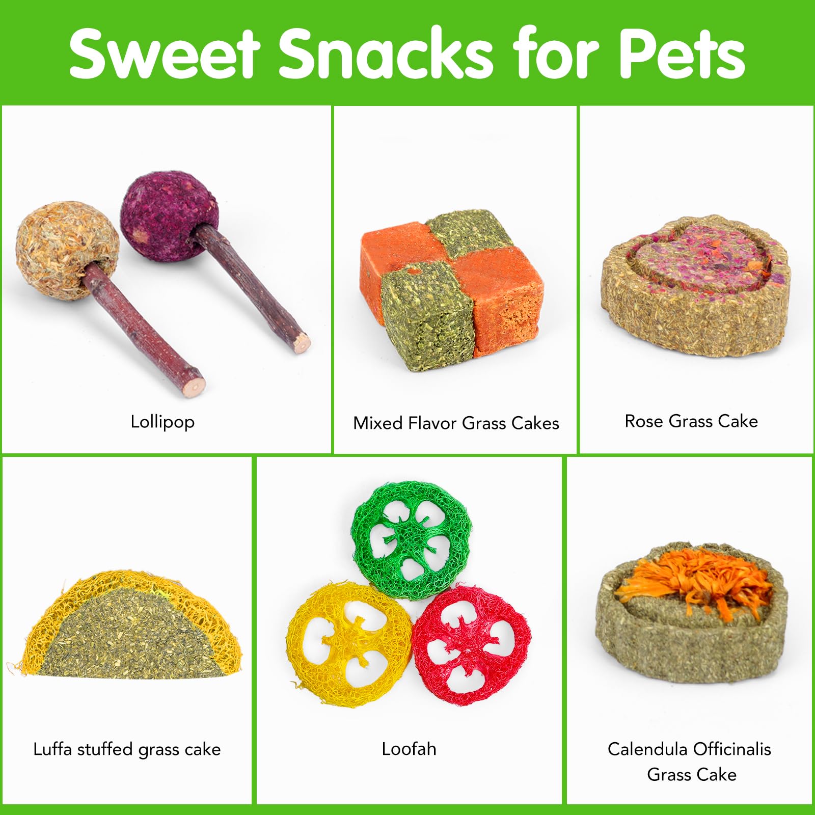 VESPRO Rabbit Bunny Toys for Rabbits Hamster Guinea Pig Toys Natural Timothy Hay Sticks Chew Treats and Balls for Rabbit, Chinchilla, Guinea Pig, Hamster, Bunny Teeth Care