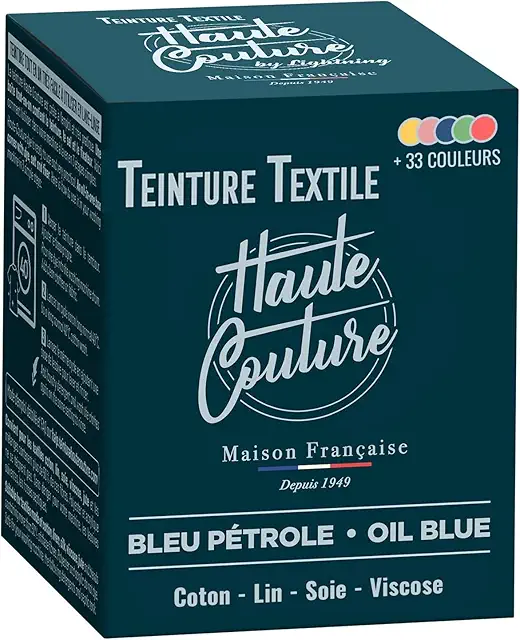 Teinture Textile Haute Couture Bleu Pétrole 350g - Prêt à l'emploi