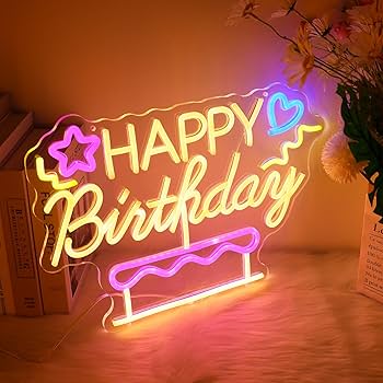 Amazon.co.jp: WIOSOUL ハッピーバースデー ネオンサイン 誕生日