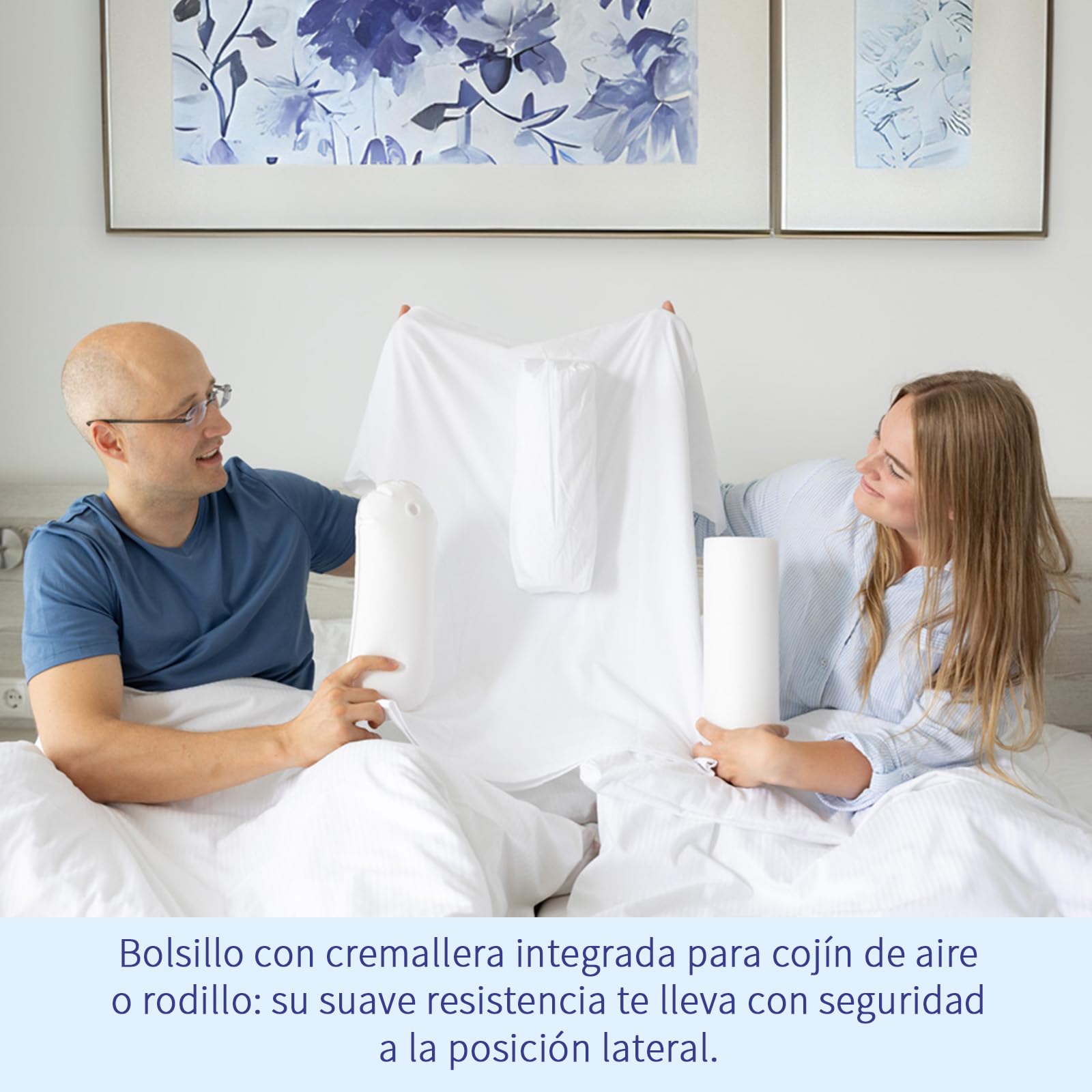Estándar Camiseta Anti-Ronquidos con Rollo de Espuma Rígido, para Mujer [L]