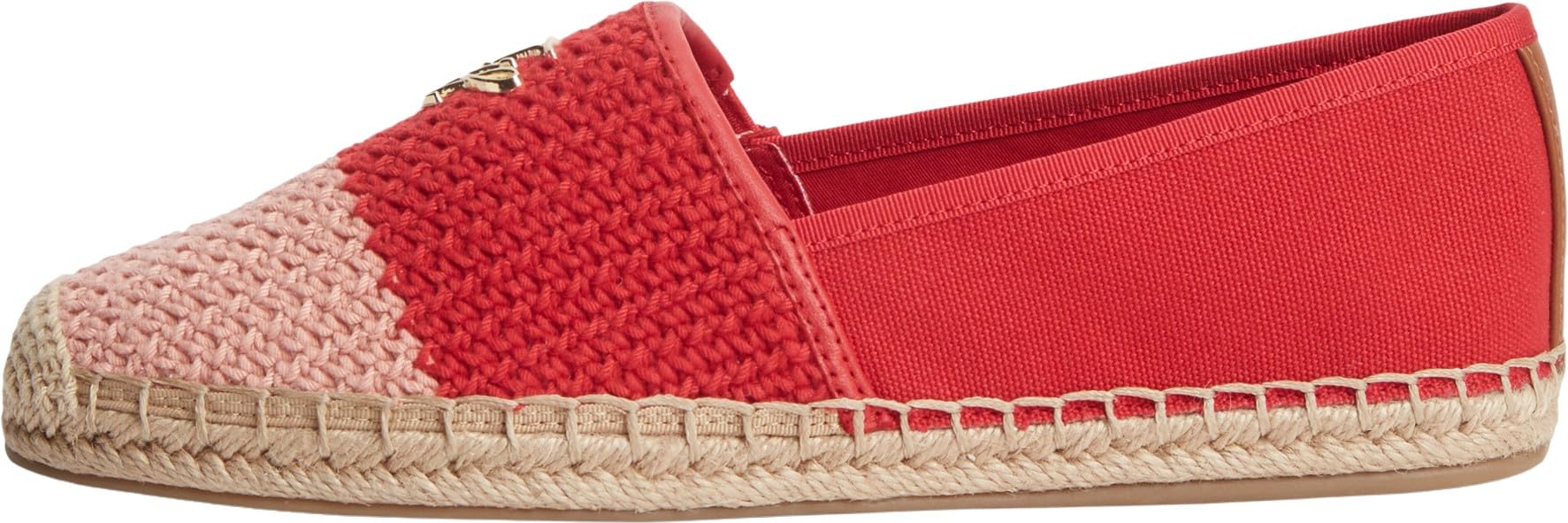 Tommy Hilfiger Women Th Script Crochet Espadrille FW0FW09502 Espadrilles, RED, 7.5